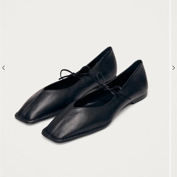 ALOHAS Black Leather Flats - Picture 2 of 7